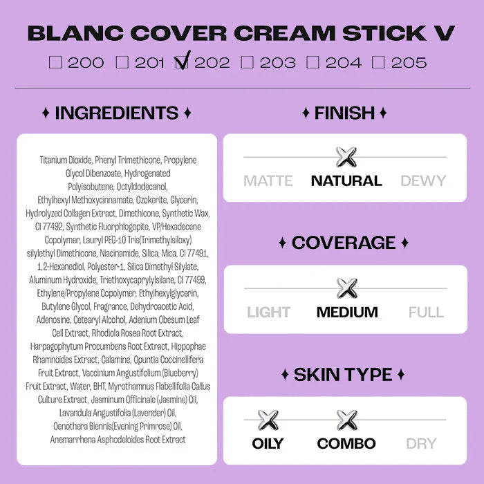🔥Final 3 hours 75% off:🌸 Cover Cream Stick V w/ Detachable Brush - Korean Skin Care Concealer Stick – Balm to Cream Foundation Makeup Stick (0.45 oz)