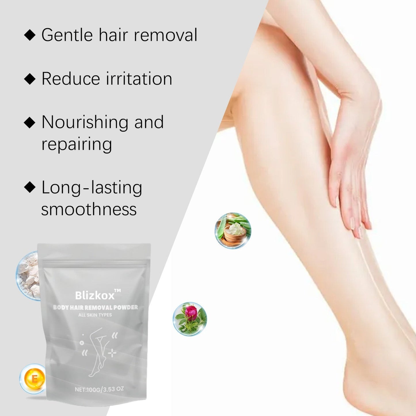 🌸5 Min Miracle Hair Removal Powder – Quick, Safe & Silky Results✅